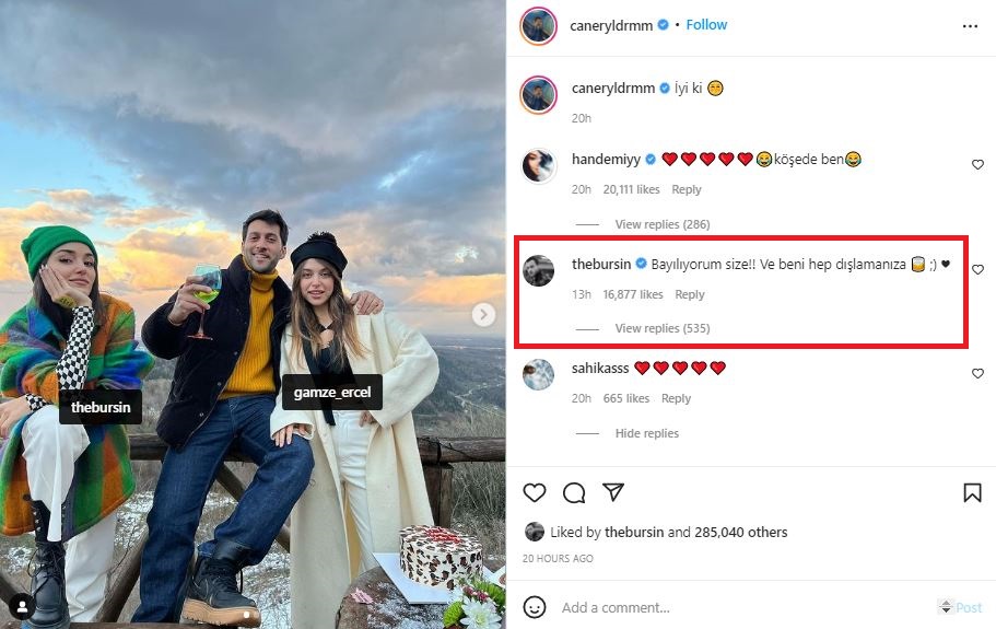 Kerem Bürsin, Gamze Erçel'in Doğum Günü Fotoğraflarına Öfkeli Yorum Yaptı