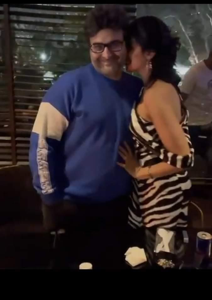 "Ruby hugs Waleed Mansour روبي وليد منصور"