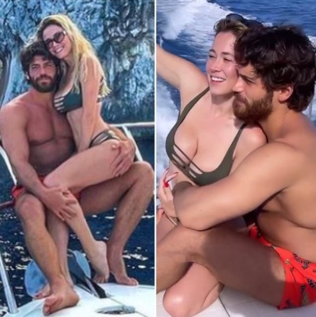 Can Yaman Diletta Leotta bikini Lake Como Capri
