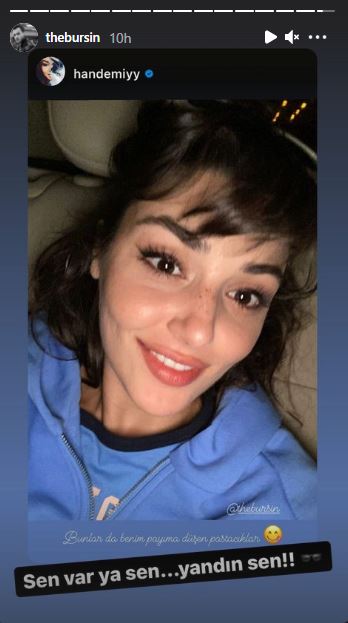 ""Kerem Bursin Bürsin birthday doğum günü Hande ercel Erçel cake face kek yüzü