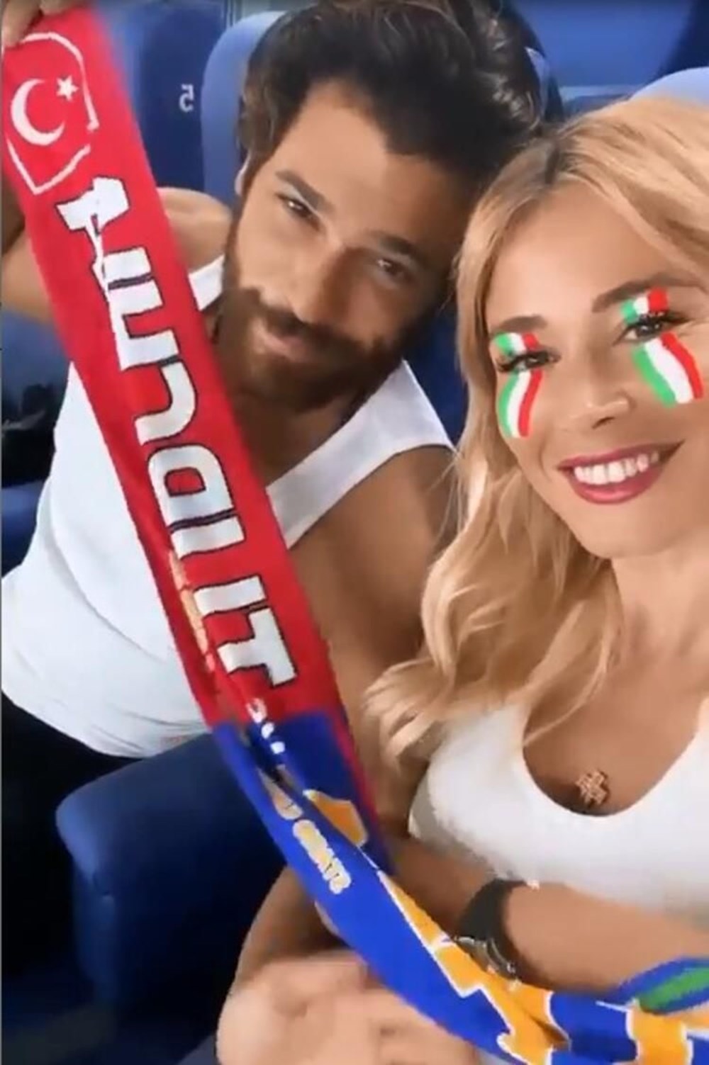 Can Yaman Diletta Leotta Italy vs. turkey match euro cup