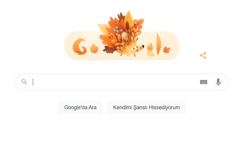 Sonbahar Mevsimi google doodle autumn fall