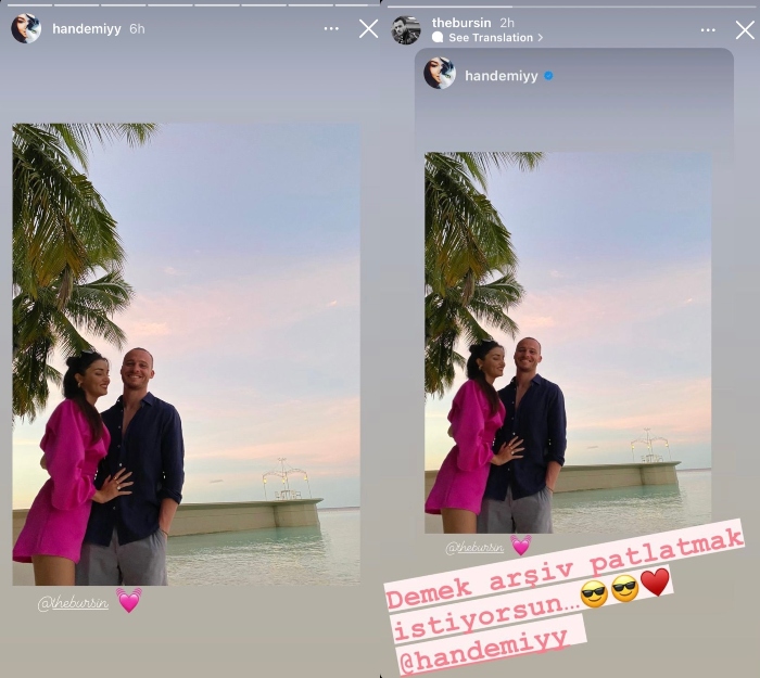 Hande Erçel Kerem Bürsin Görülmemiş Resimle Birbirinizi Alay Edin