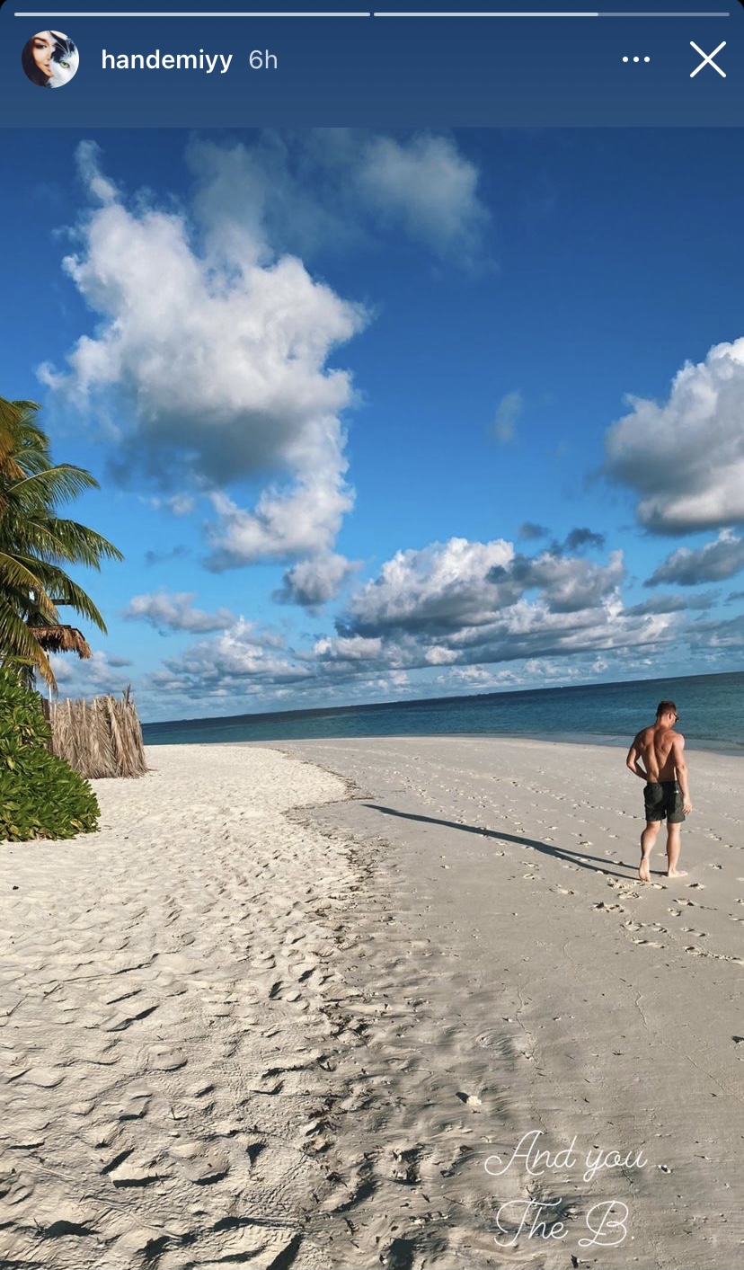 Kerem Bürsin Bursin Hande Erçel Ercel Maldives love romantic picture beach sunset romantik resim kumsal gün batımı seviyorum
