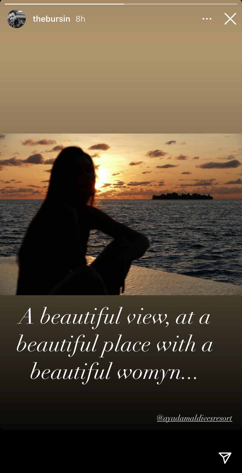 "Kerem Bürsin Bursin Hande Erçel Ercel Maldives love romantic picture beach sunset romantik resim kumsal gün batımı seviyorum"