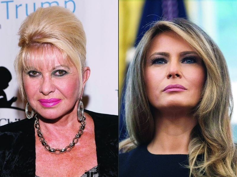 ""ميلانيا ترامب (يمين) وإيفانا