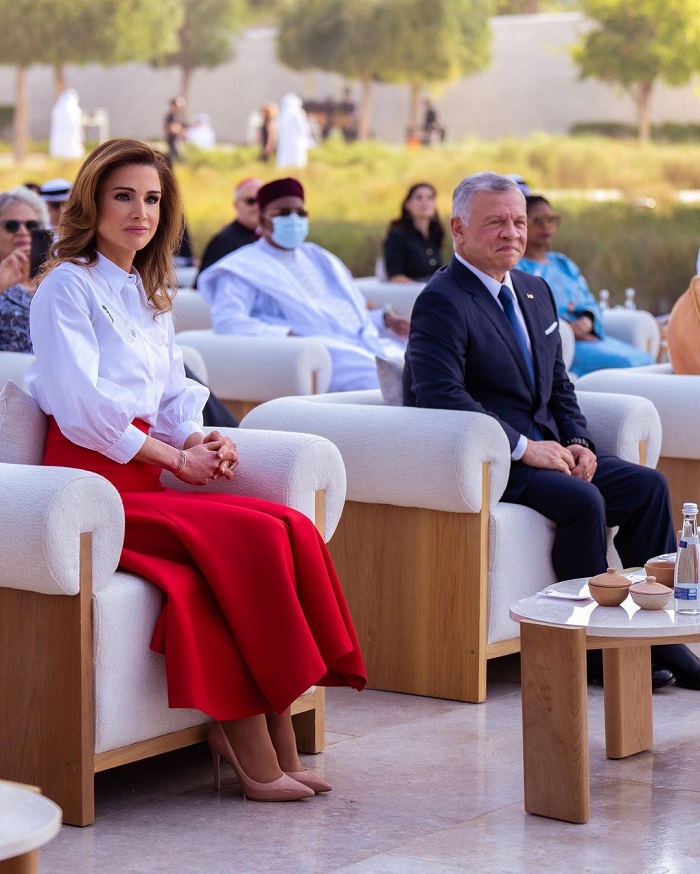 الملك عبدالله و الملكة رانيا في أبو ظبي