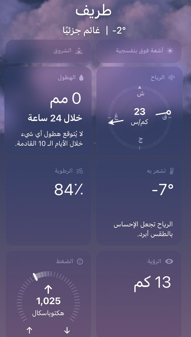 الثلج في السعودية