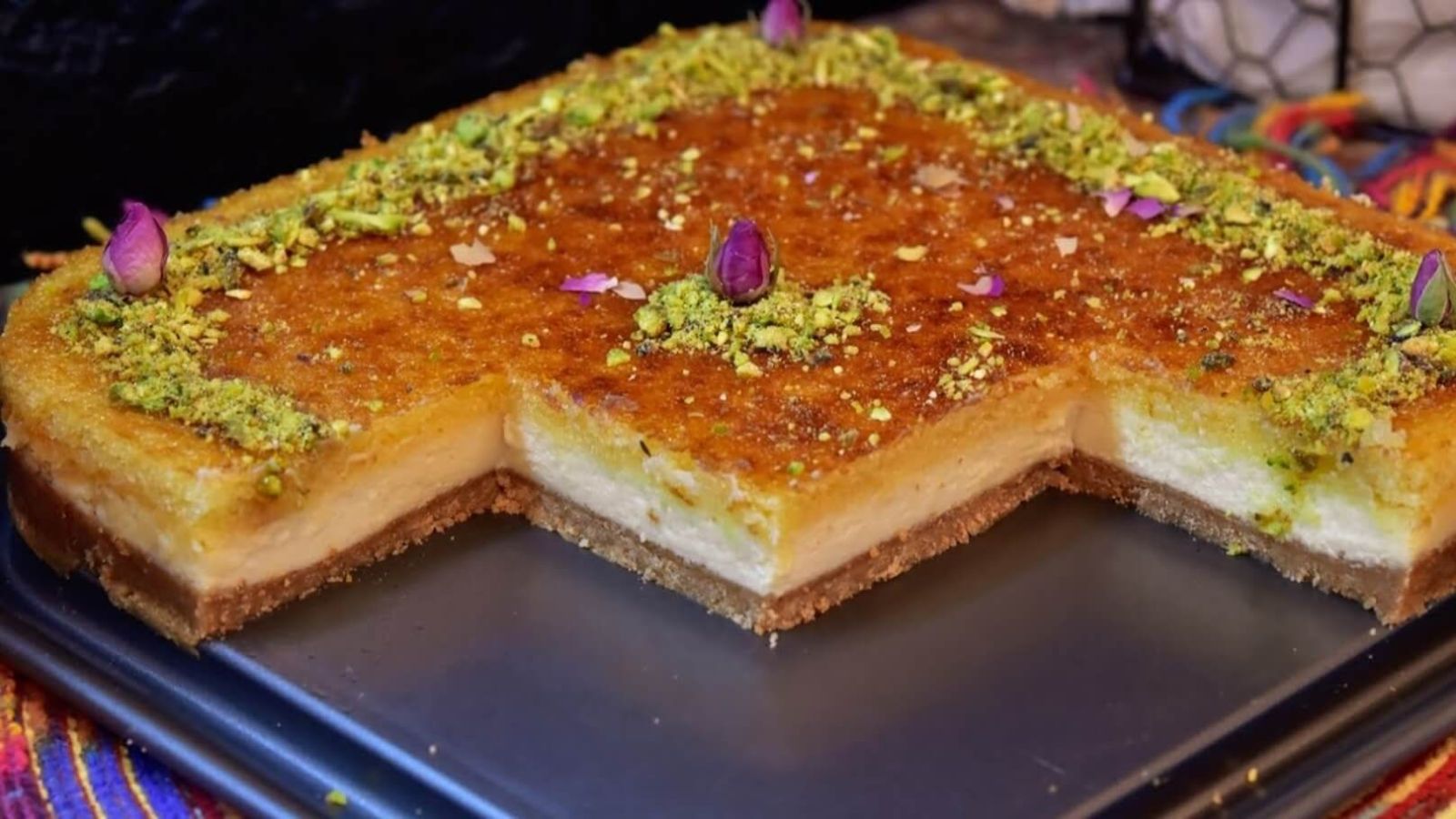 طريقة تحضير البسبوسة بالكريمة منال العالم