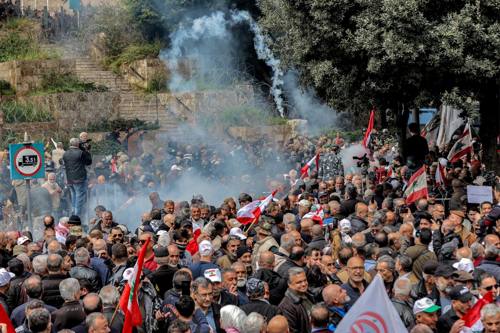 مظاهرة وسط بيروت