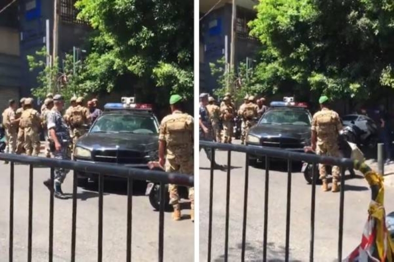 الاعتداء على بنك في لبنان