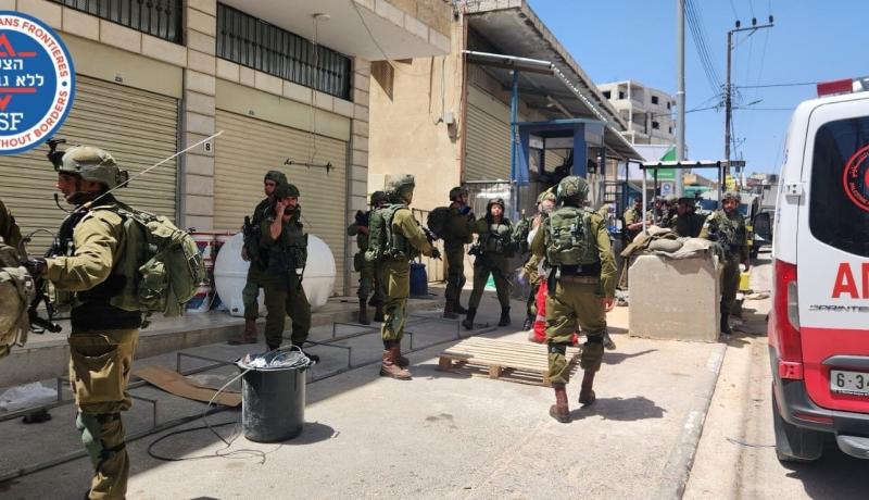 طعن جندي في نابلس