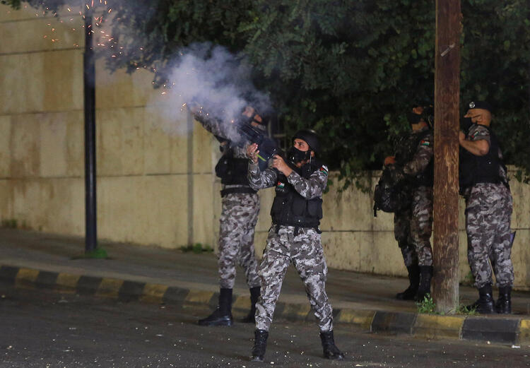 Jordan protests tear gas covid