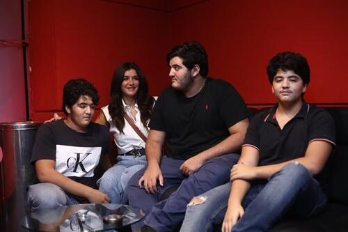 Ghada Adel and her kids