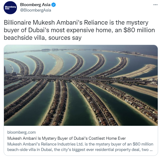 Dubai Mukish Ambani
