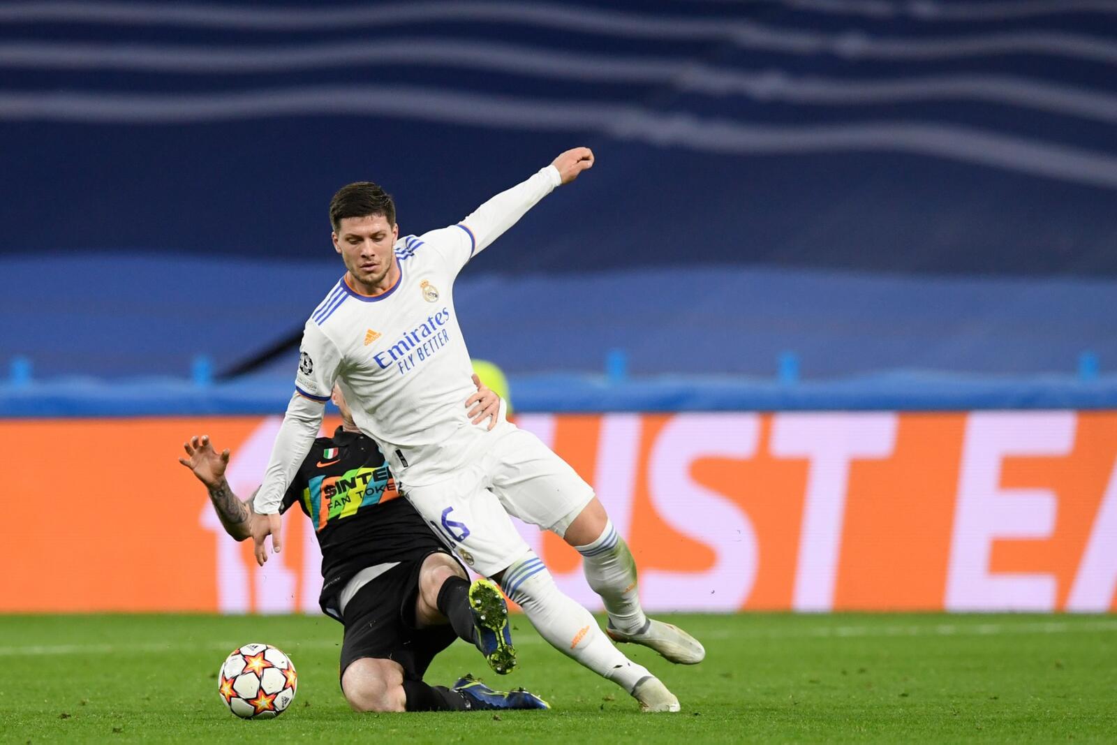لوكا يوفيتش مهاجم ريال مدريد (المصدر: أ ف ب)
