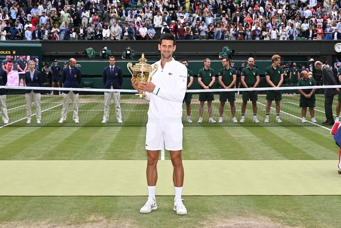 Djokovic claims Wimbledon title (Photo: Wimbledon Twitter)