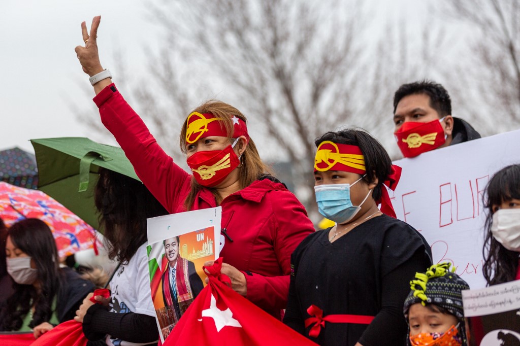 military coup protest