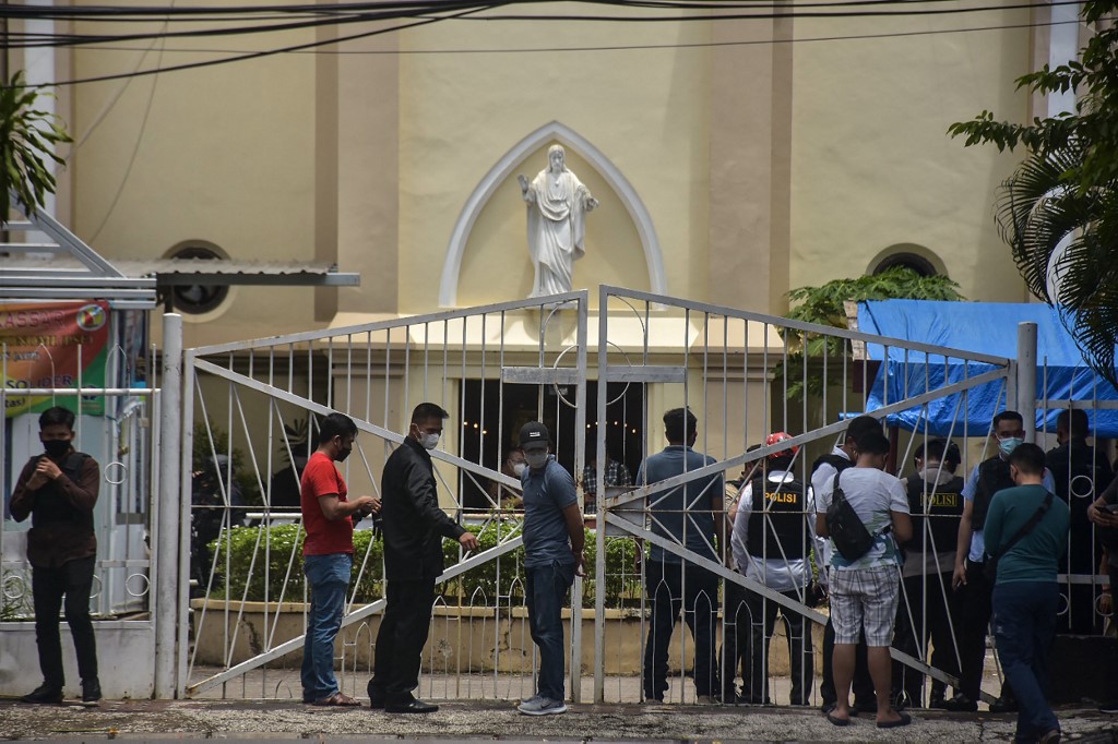 Catholic church targeted by suicide bomb