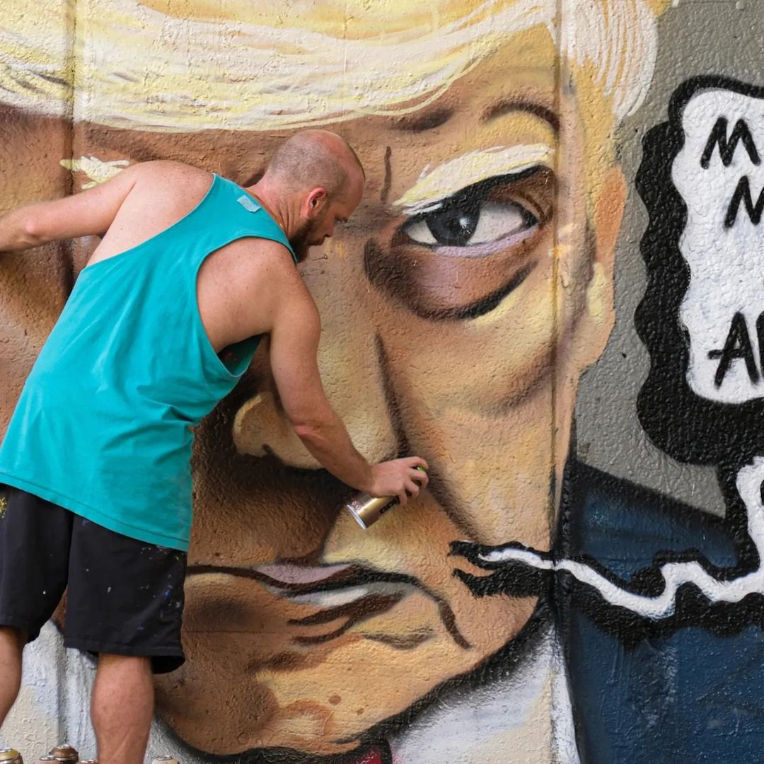 Mug Shot Trump mural