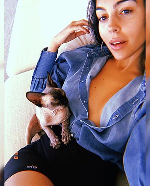 جورجينا رودريغيز والقط بيبي