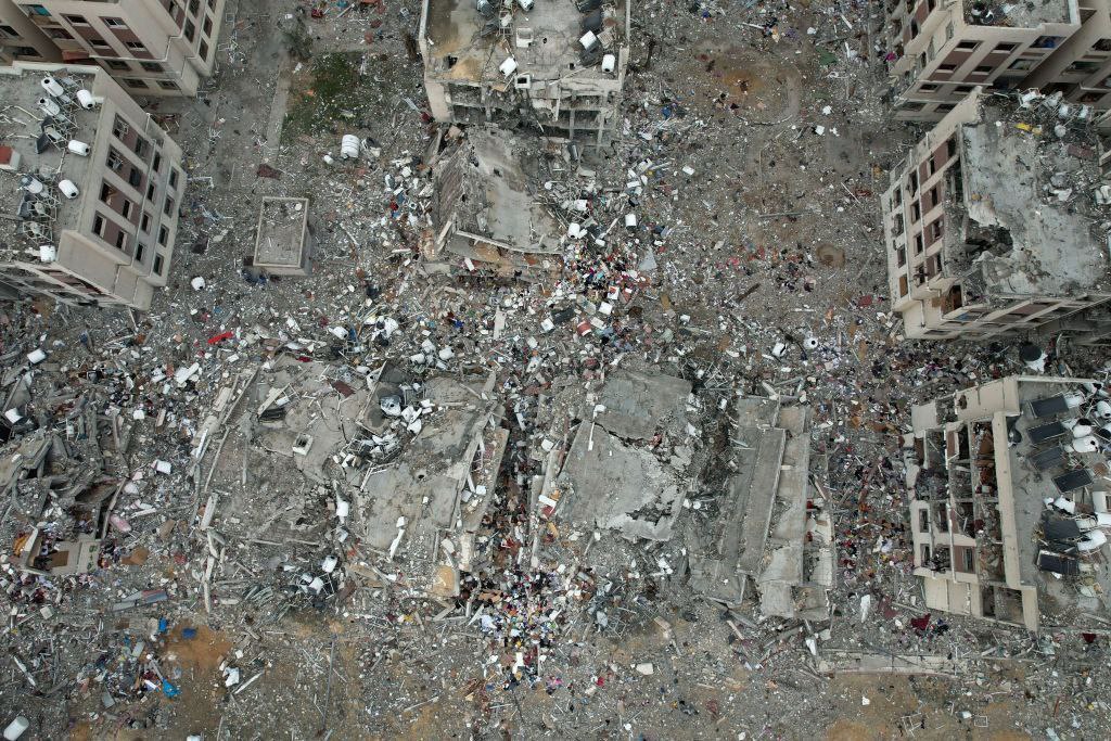 صور جوية للدمار في غزة