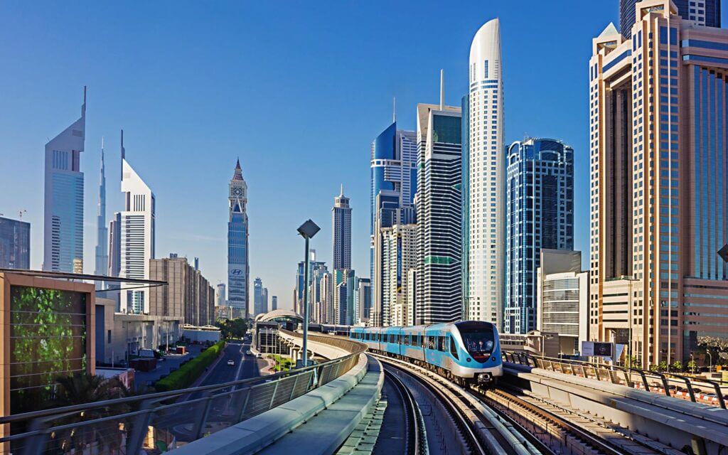 محطات الخط الاخضر مترو دبي