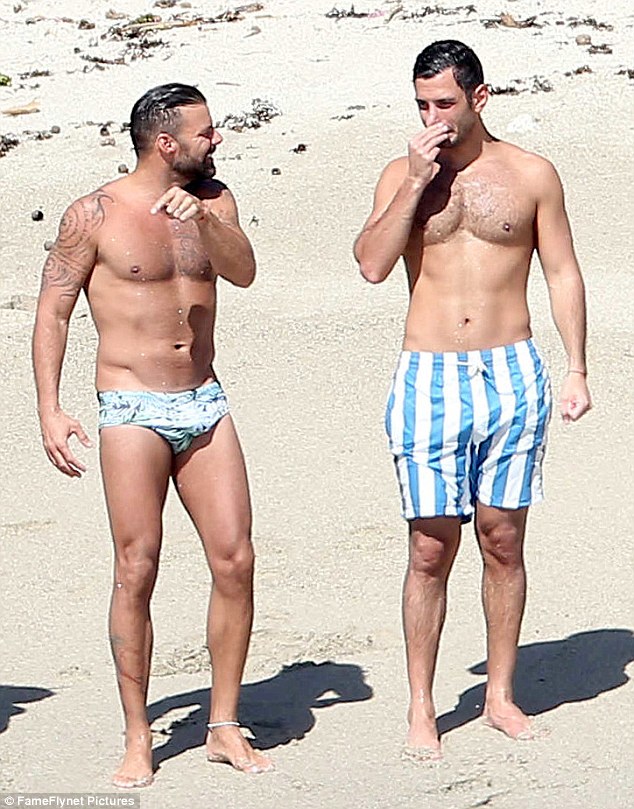 Ricky Martin Jwan Yosef having sex on the beach
