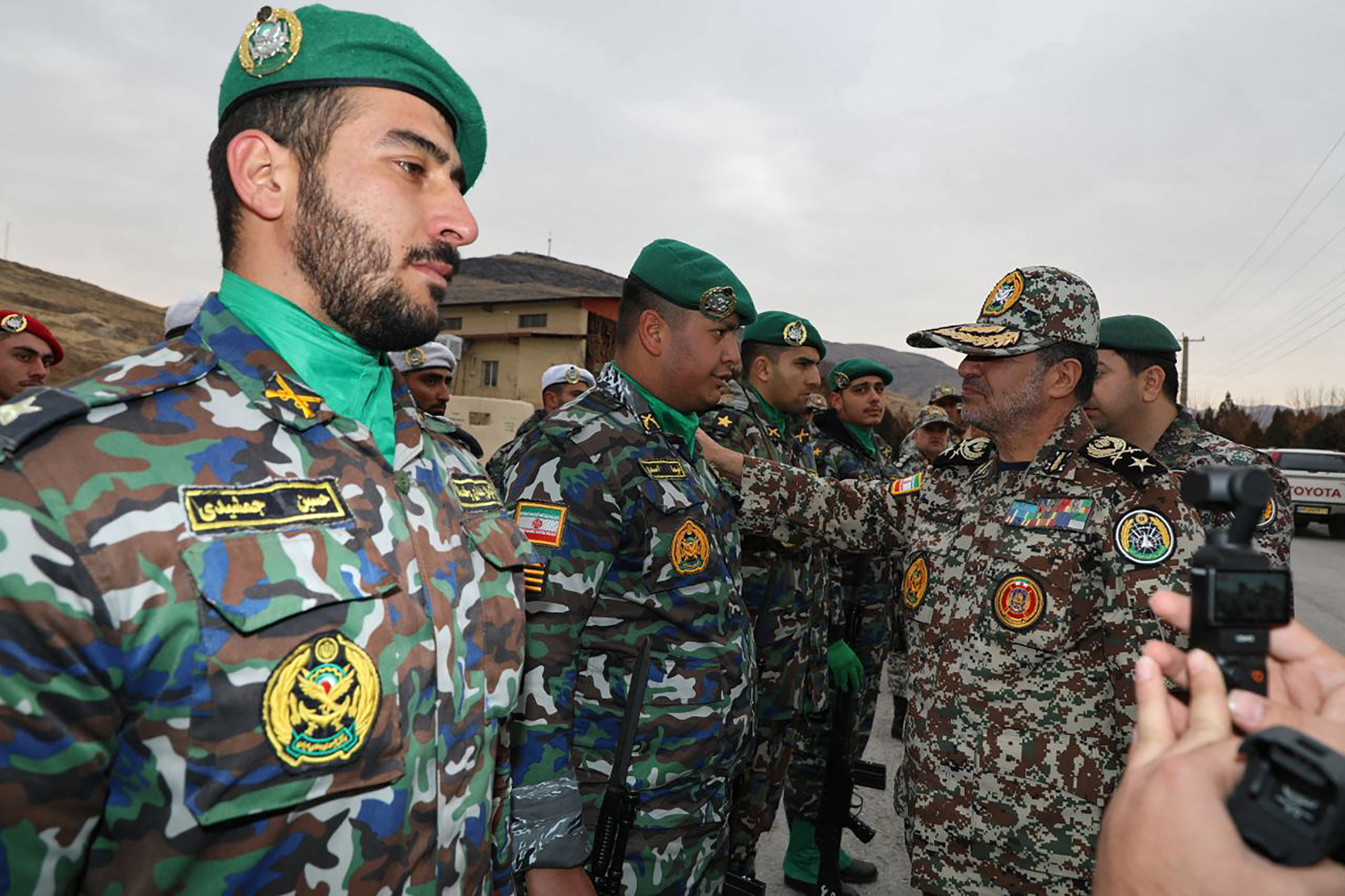 This handout picture released by the Iranian Army Office on January 12, 2025 shows a missile defense system during a military drill at an undisclosed location in Iran. Iran has expanded military drills to cover two additional nuclear facilities in the west and centre of the country, state media reported. (Photo by Iranian Army Office / AFP)