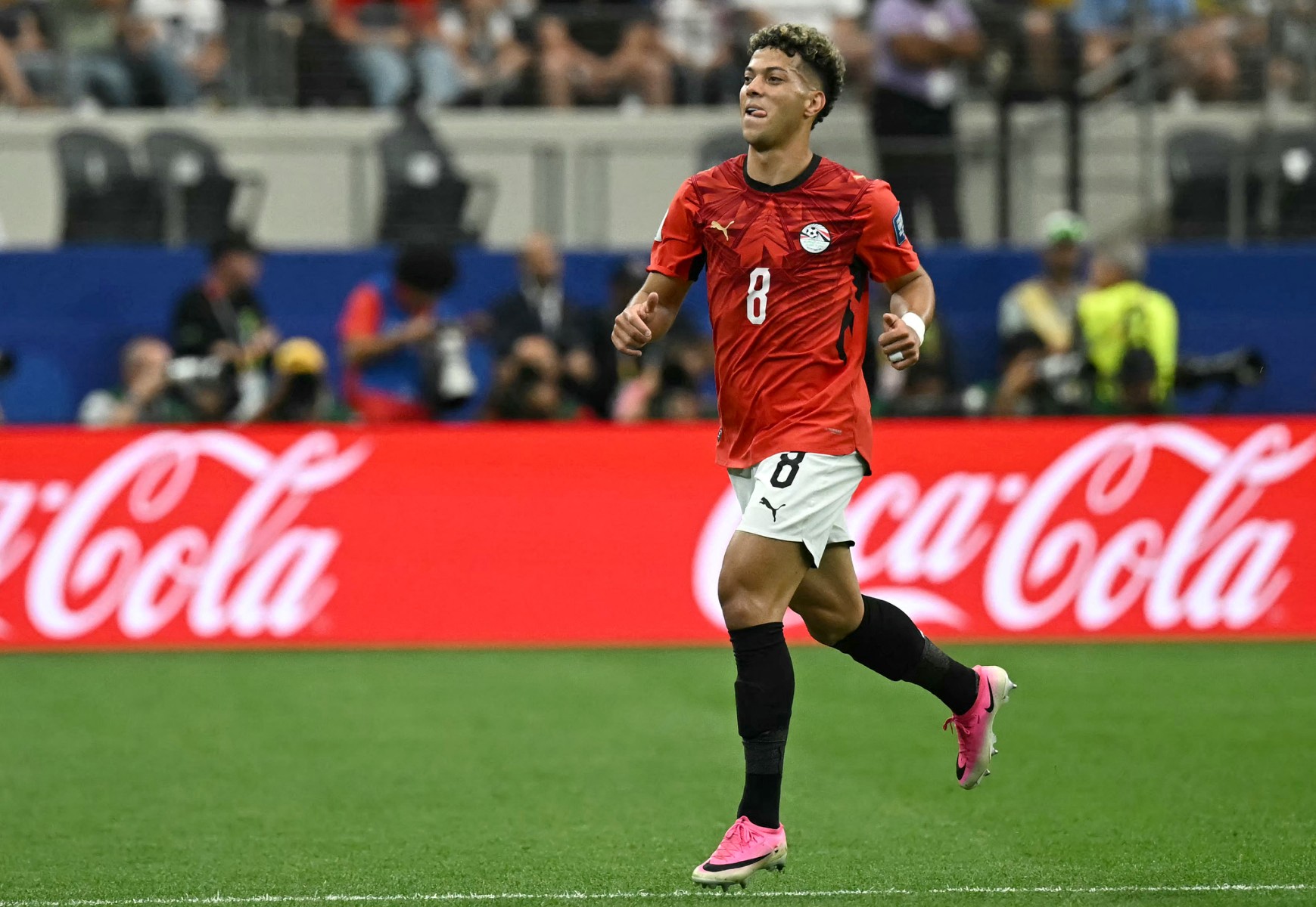إمام عاشور نجم منتخب مصر والأهلي المصري خلال منافسات كأس العالم 2026