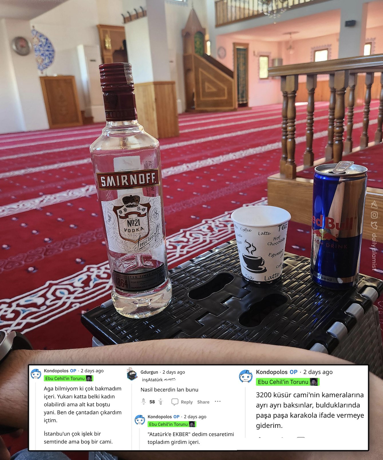 تركي يشرب الفودكا