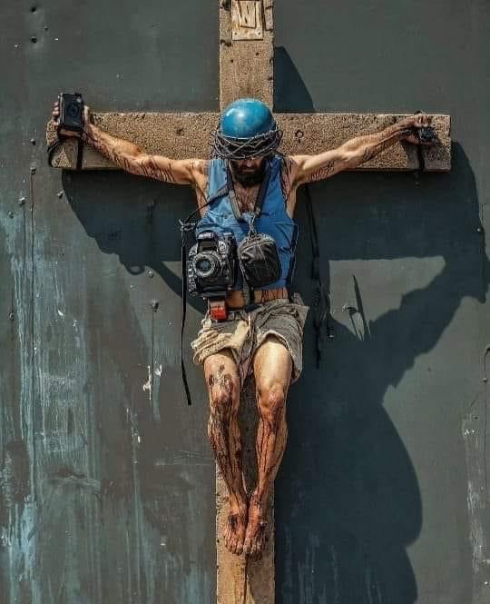 Journalist on Cross