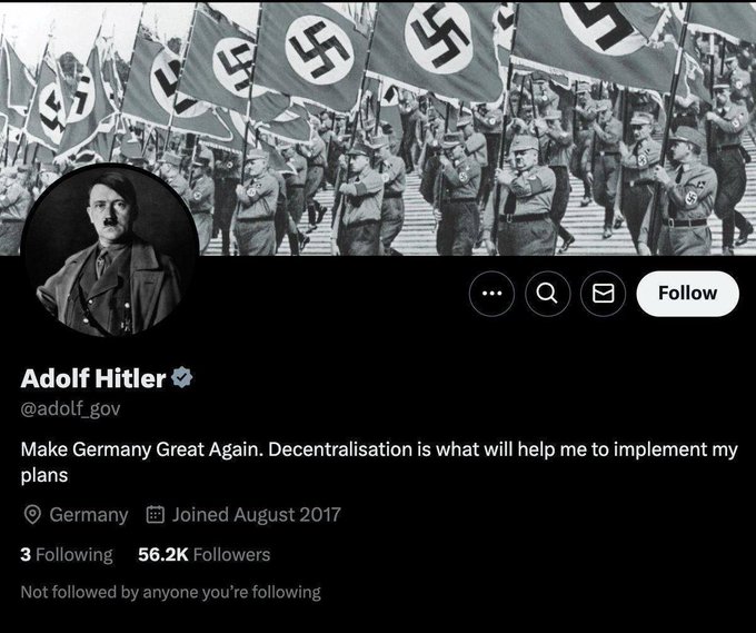 Adolf Hitler X account