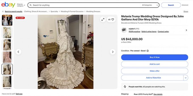 Melania Trump's wedding dress