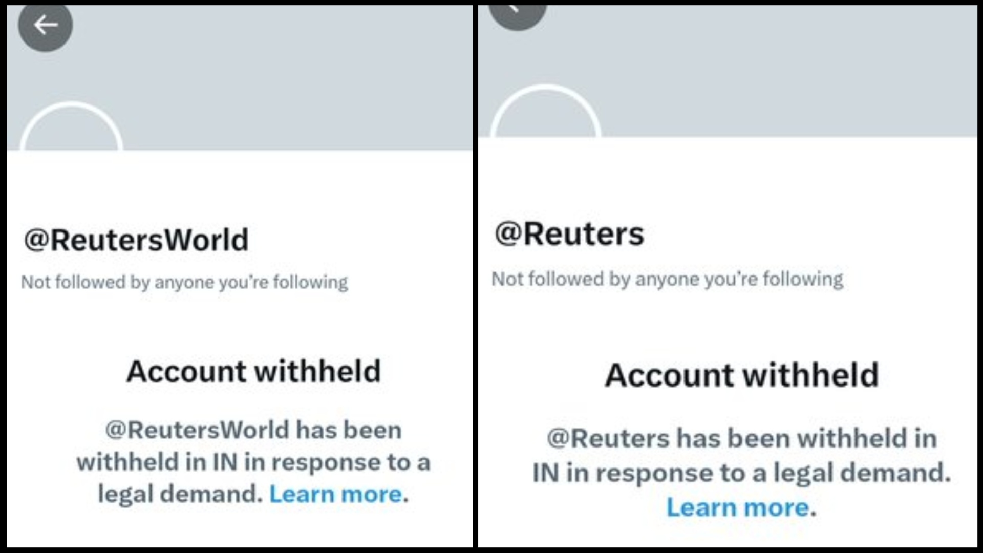 Reuters' main X account