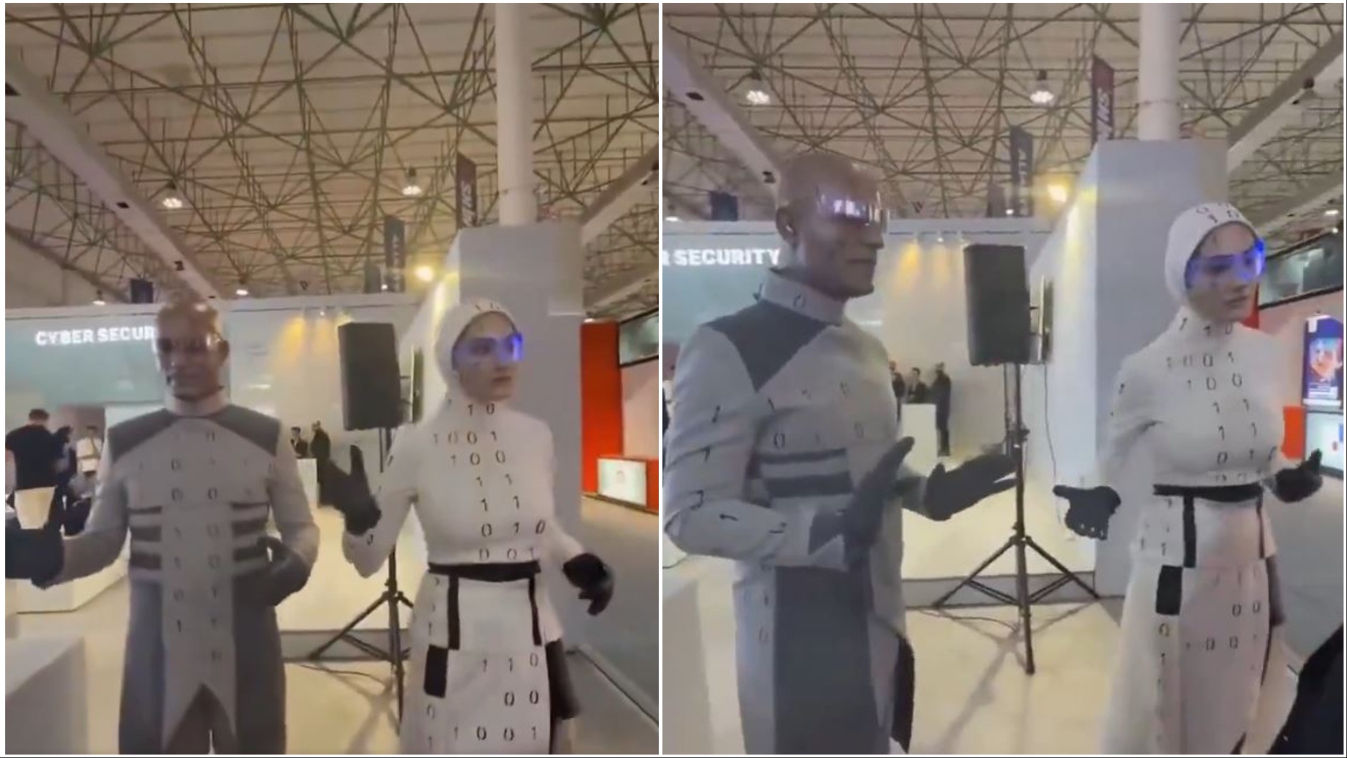 Humans disguised as robots at Iran's tech fair