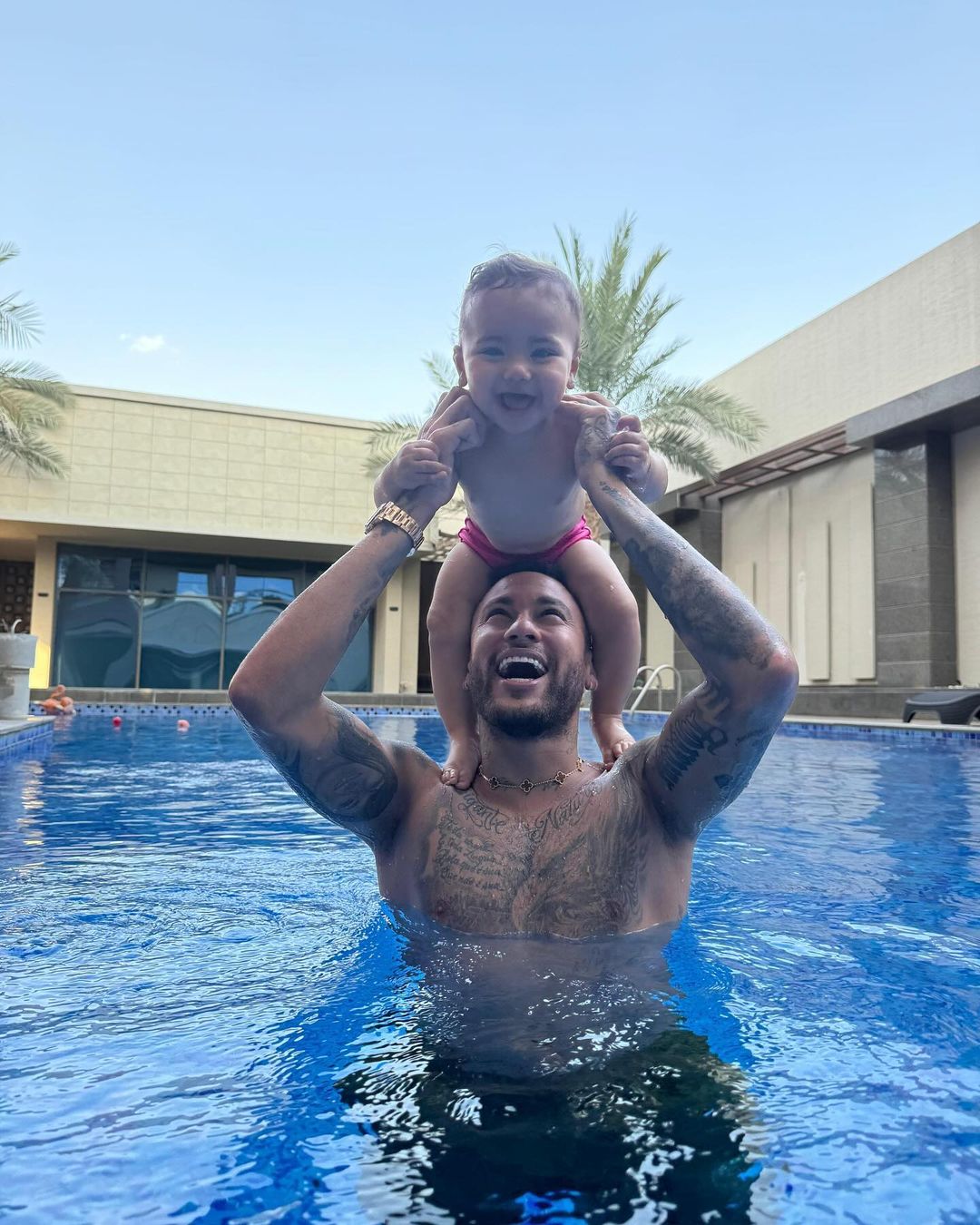 Neymar Jr. and his daughter Mavie