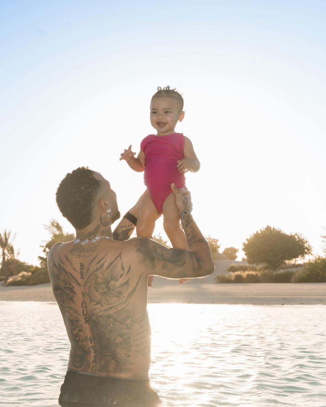 Neymar Jr. and his daughter Mavie