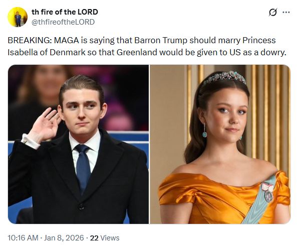 Barron Trump and Princess Isabella of Denmark