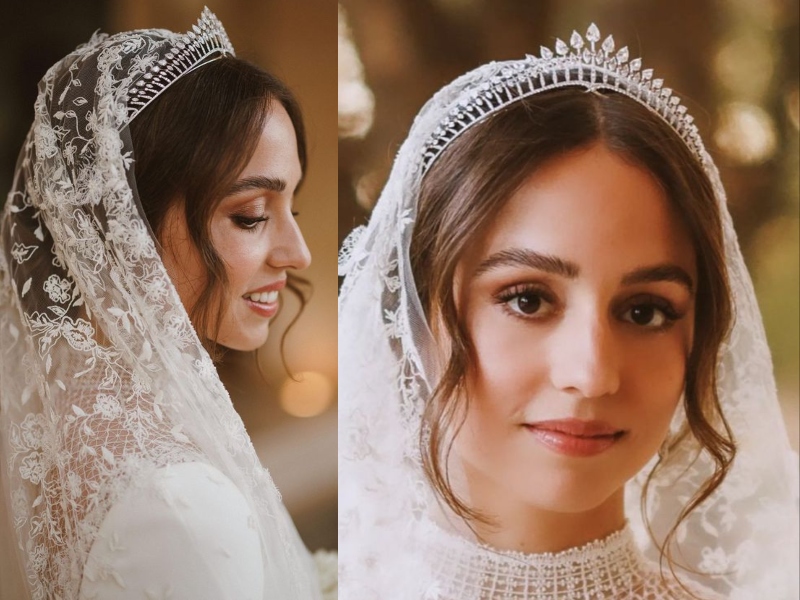 من هو مصمم تاج زفاف الآنسة رجوة آل سيف ؟