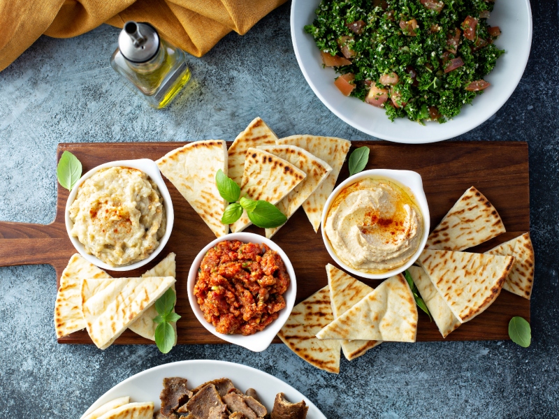 أسرار عمل غموس الحمص مختلف الألوان