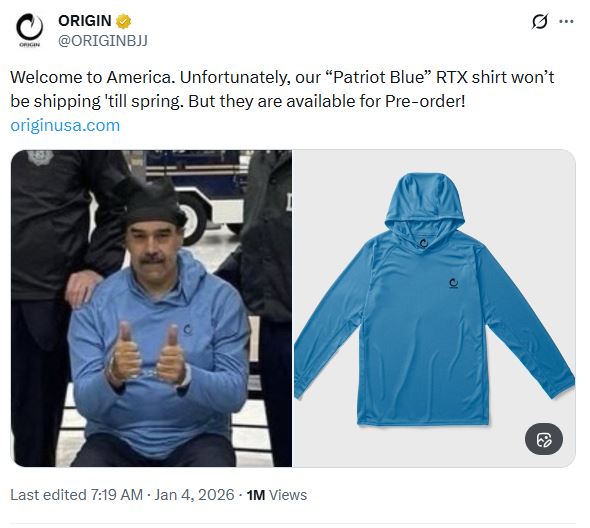 Nicolas Maduro blue sweater