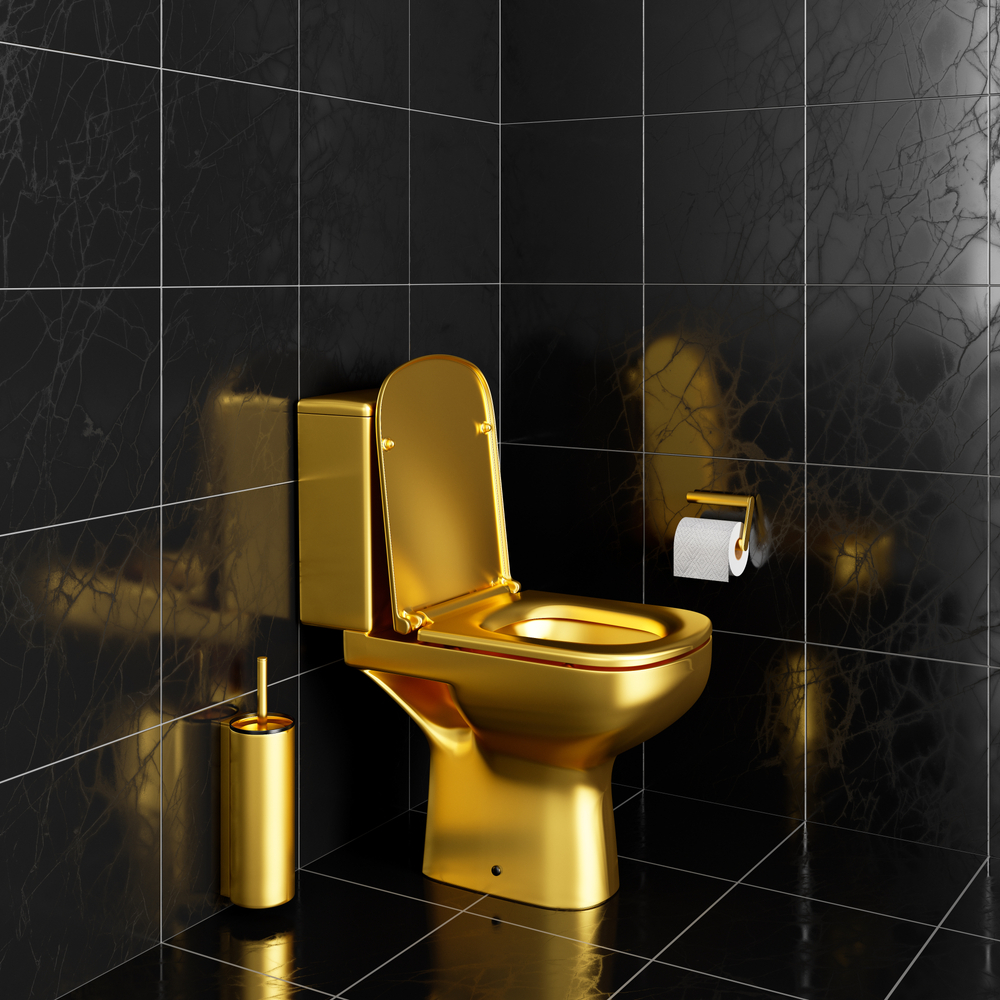 golden toilet