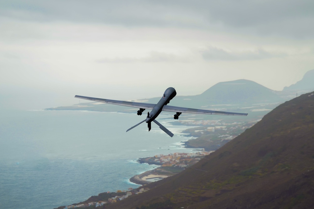 Iranian drone above the sea