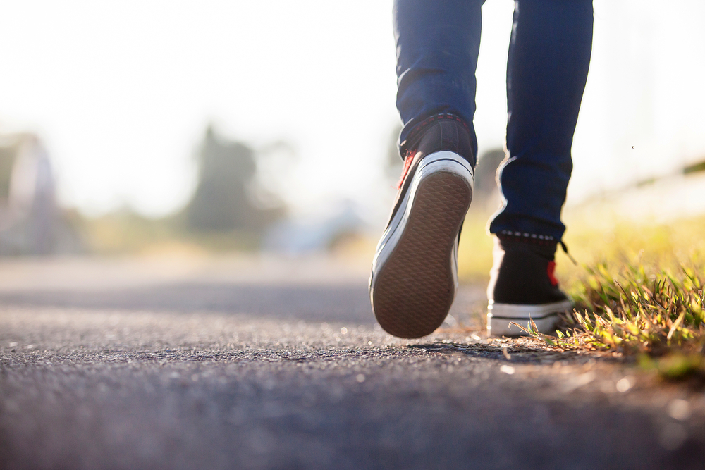 walking backwards