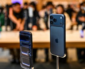 iPhone 17 on display