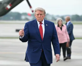 Donald Trump in Ohaio Airport