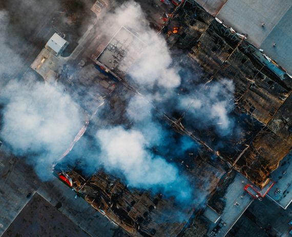 Arson fire destroys major Kimberly-Clark warehouse in Ontario, California