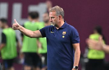 الألماني هانسي فليك المدير الفني لنادي برشلونة الإسباني