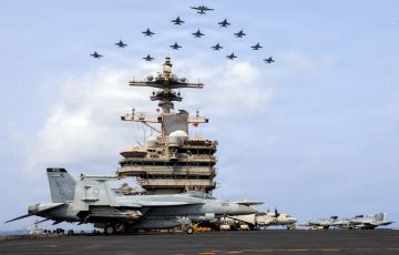 US Aircraft Carrier in the Arabian Sea